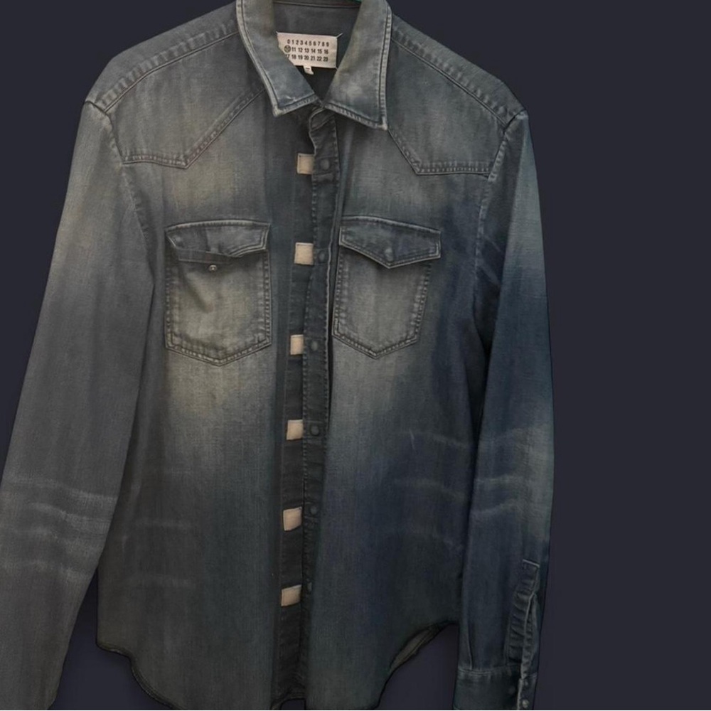 Blue Denim Button-Up Shirt